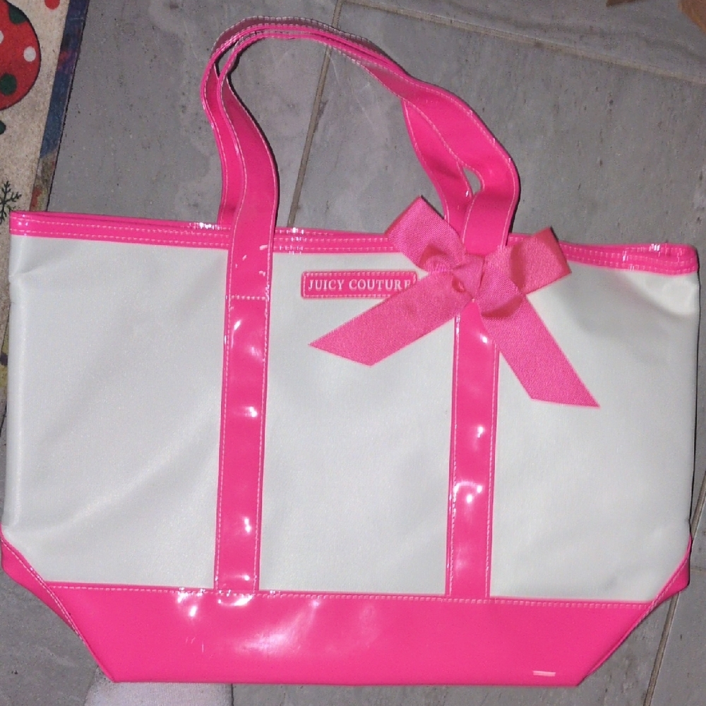 Juicy Couture Pink and White Women's Tote Bag
